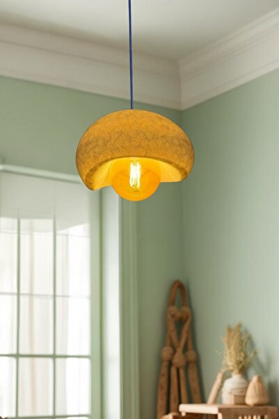 bluvex Rustik İskandinav Serisi Beton Görünümlü Sarkıt Çevre Dostu Avize( Rustik Ampul Hediyeli)