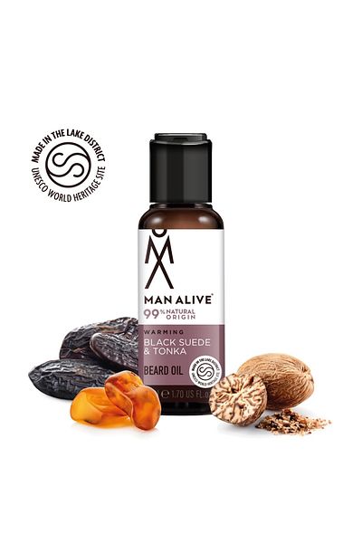 Man Alive Ulei de barbă Black Suede & Tonka 50ml
