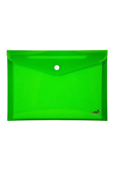 everart Çıtçıtlı Şeffaf Zarf Dosya Yeşil
