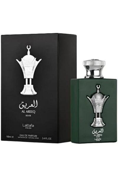 lattafa Areeq Silver Eau de Parfum Spray for Unisex, 3.4 Oz
