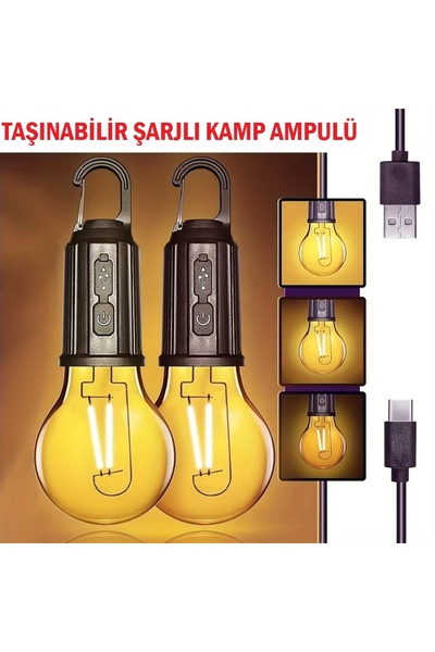 WINNBOSS Taşınabilir Askılı 3 Farklı Işık Şiddeti Ayarlanabilen Type-C Şarj G...