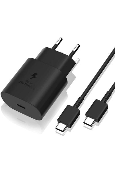 OEM Incarcator Universal 25 W USB-C + Cablu Type-C, Negru