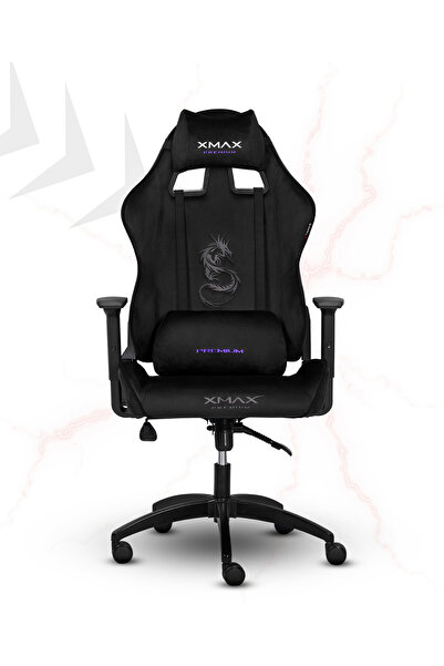 XMAX / Rio Balerion Terletmez Kadife Kumaş Siyah Gaming Oyuncu Koltuğu / 120 Kg Taşır