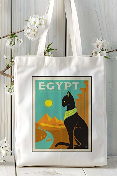 ART HEDİYE egypt Baskılı Bez Çanta omuz çantası Kişiye Özel desen 2