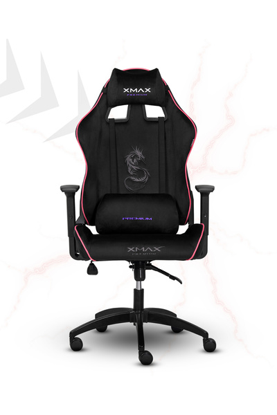 XMAX / Rio Balerion Terletmez Kadife Kumaş Siyah Gaming Oyuncu Koltuğu / 120 Kg Taşır