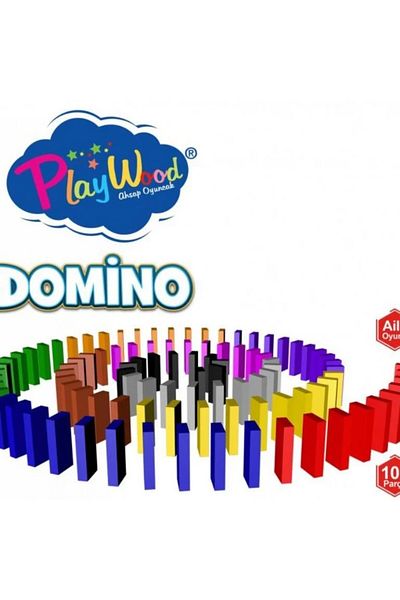 Play Wood Playwood Wooden Domino Game in Box