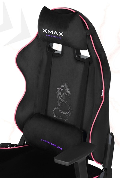 XMAX / Rio Balerion Terletmez Kadife Kumaş Siyah Gaming Oyuncu Koltuğu / 120 Kg Taşır