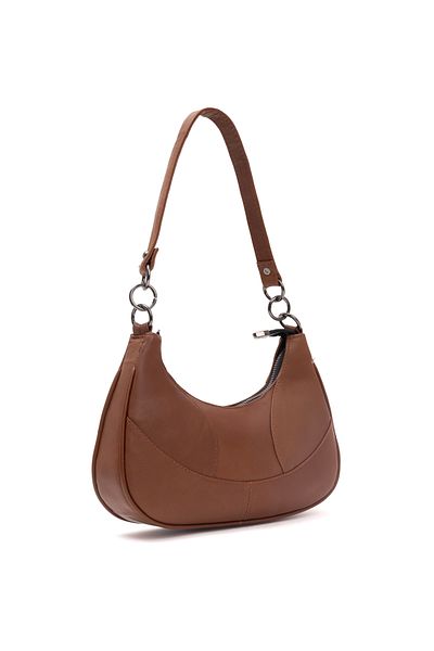 fubileather Women's Baguette Bag |   Shoulder and Crossbody Use |   27X12 cm Basic Model