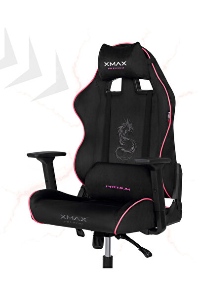 XMAX / Rio Balerion Terletmez Kadife Kumaş Siyah Gaming Oyuncu Koltuğu / 120 Kg Taşır