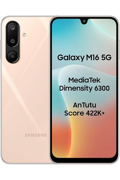 Samsung Galaxy M16 5G (Blush Pink, 6GB RAM, 128GB Storage) | Dual SIM | MediaTek Dimensity 6300 | 50