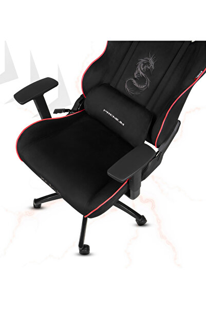 XMAX / Rio Balerion Terletmez Kadife Kumaş Siyah Gaming Oyuncu Koltuğu / 120 Kg Taşır