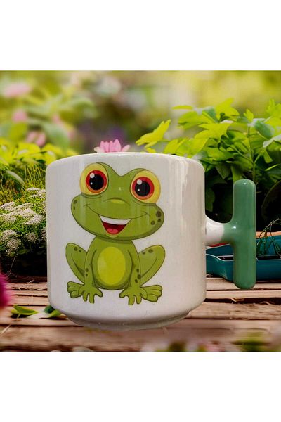 GameFruy Cute Frog Double Sided Printed Mug - Ceramic Tea, Coffee Gift Cup