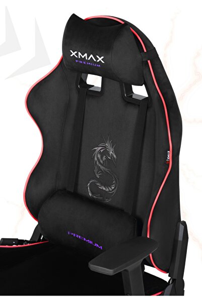 XMAX / Rio Balerion Terletmez Kadife Kumaş Siyah Gaming Oyuncu Koltuğu / 120 Kg Taşır