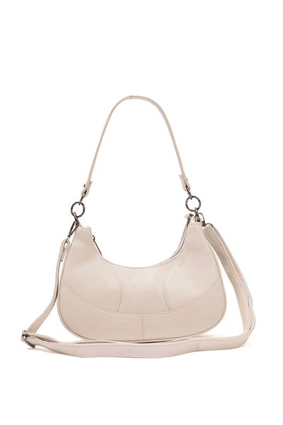 fubileather Women's Baguette Bag |   Shoulder and Crossbody Use |   27X12 cm Basic Model
