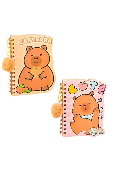 Banadabak CĂRȚI CAPYBARA MSY-5656 CU POMPON CU SPIRALĂ
