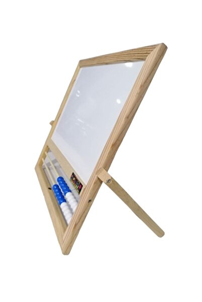 Banadabak ХУДОЖНЯ ДОСКА 45x40 З АБАКУСОМ ДВОСТОРОННЯ БІЛА-ЗЕЛЕНА 1211