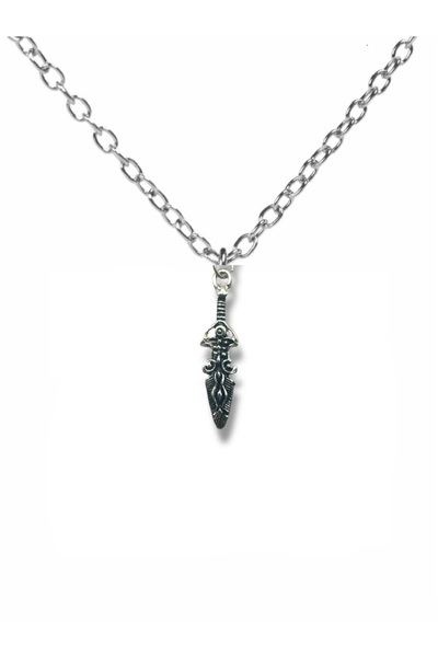 Herşey Nota Assassin's Creed Dagger Model Necklace – Unisex Metal Accessory with 60 cm Chain