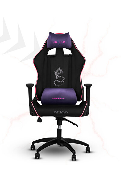 XMAX / Rio Balerion Terletmez Kadife Kumaş Siyah Gaming Oyuncu Koltuğu / 120 Kg Taşır