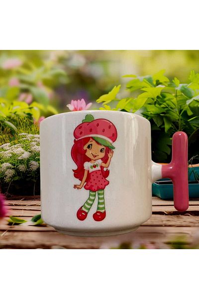 GameFruy Strawberry Girl Double Sided Printed Mug - Ceramic Tea, Coffee Gift Cup
