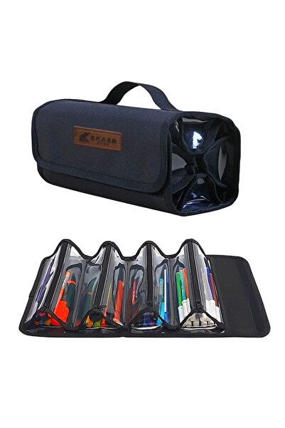 Banadabak APEX X-CASE PEN BAG XC-03 NEGRU CU PATRU COMPARTIMENTE