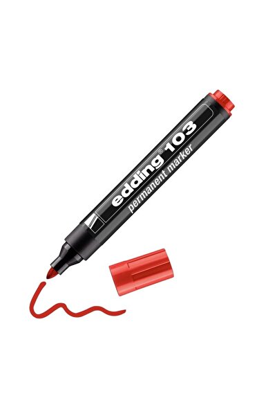 Banadabak MARKER PERMANENT EDDING CU VÂRTEJ ROTUND ROȘU ED-103 (5 bucăți)