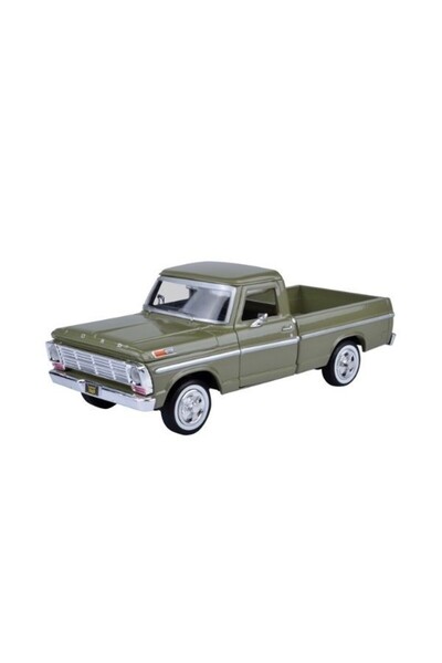 Luminoo سيارة موتورماكس ميتال 1969 فورد F-100 بيك اب 1:24 3+ - كلاسيك جرين