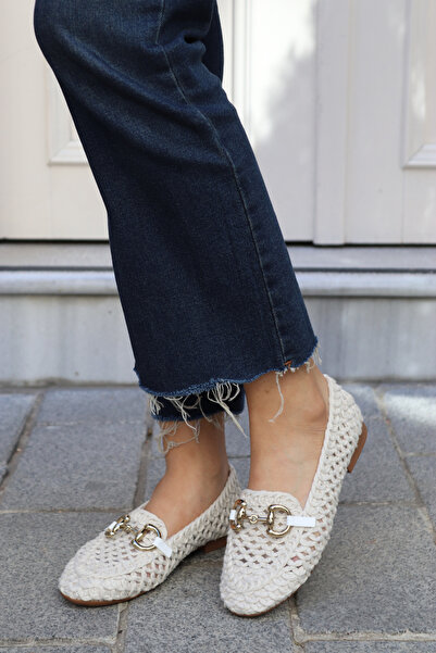 Yula Fashion Shoes Γυναικείες πλεκτές στο χέρι καλοκαιρινές μπαλαρίνες Azure