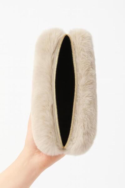 Puffie حقيبة مكياج قطيفة، حقيبة أقلام رصاص