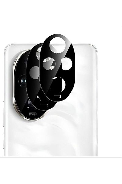 corcishop Honor 200 Pro (Elp-Nx9) Compatible Black Frame Camera Lens Protector Tempered Glass