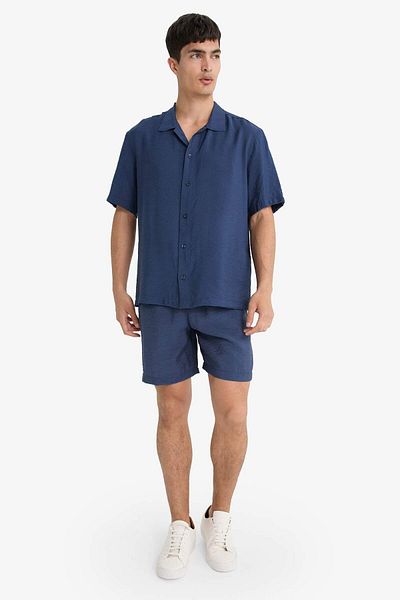 DeFacto Relax Fit Polo Neck Aerobin Short Sleeve Shirt E1736Ax25Sm