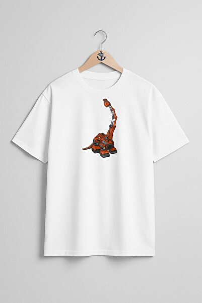 Bahriyeli Collection Tricou unisex cu design pentru piept Ankylosaurus D-Stru...