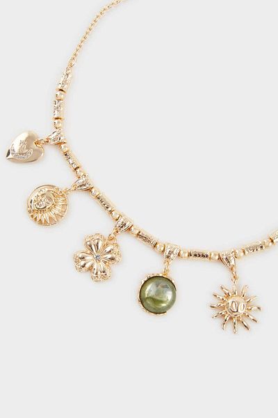 DeFacto Women's Gold Charm Necklace F4031Axns