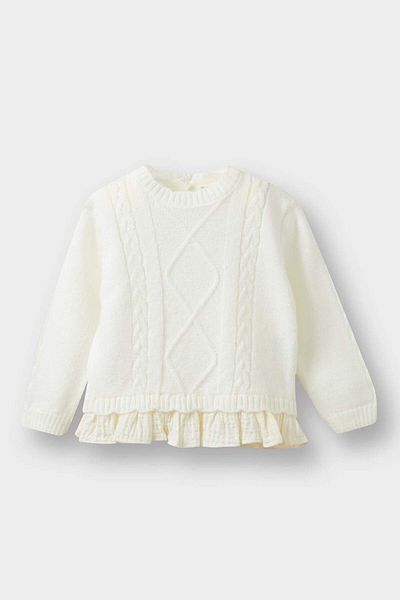 DeFacto Baby Girl Regular Fit Crew Neck Πουλόβερ F2445A525WN