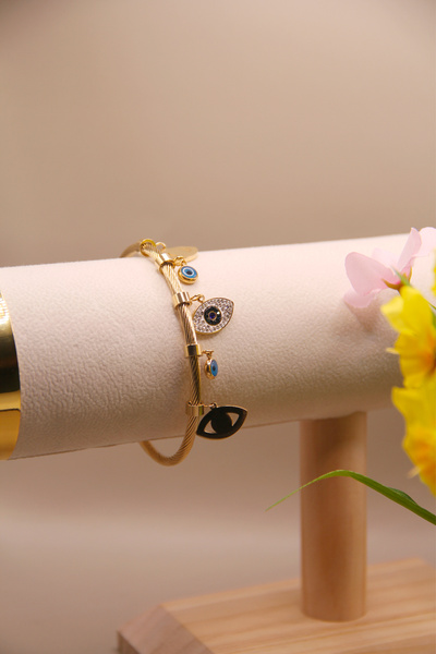 assa accessories 316L Steel Gold Plated Bracelet Stainless – Tarnish and Wate...