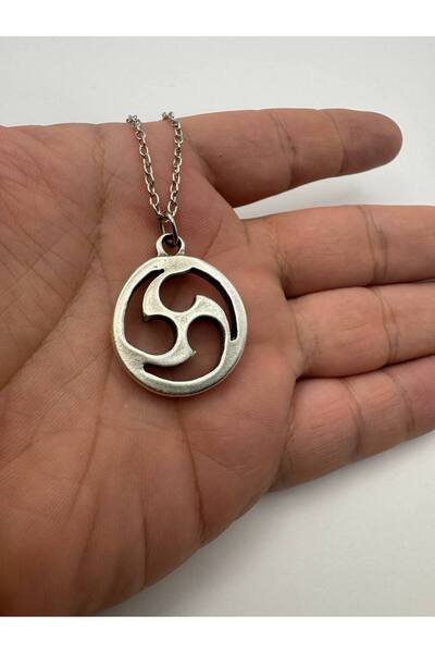 Yuchicly قلادة بعلامة حلزونية مكونة من 3 قطع - إكسسوار للرجال والنساء مطلي با...