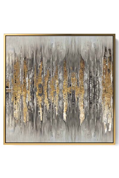 LOWHA لوحة فنية جدارية من القماش مشدودة على إطار خشبي بإطار ذهبي عائم وتصميم ...