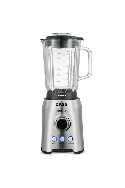 Zass Blender ZSB 09, Putere 1000W, Capacitate 1,5L, Recipient de sticlă, Cuțit din oțel inoxidabil cu 6 lame