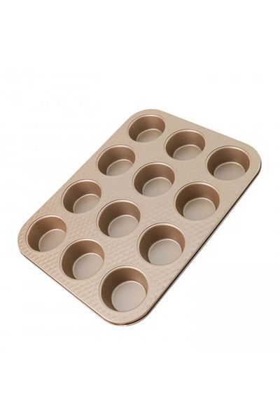 Zass Tava de copt pentru 12 briose Gourmet, ZG-BW 01, Bronz - NOU