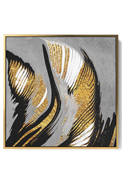 LOWHA لوحة فنية جدارية من القماش مشدودة على إطار خشبي بإطار ذهبي عائم وتصميم ...