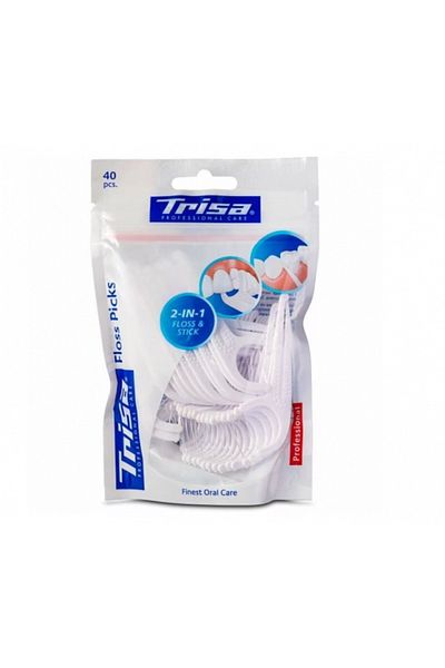 Trisa Set 40 bucati Ata dentara cu scobitoare