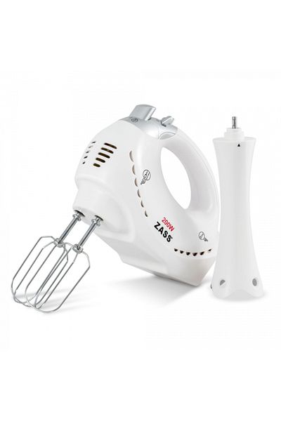 Zass Mixer de mână ZHM 05B, putere 200W, 5 viteze, funcție Turbo, tocător