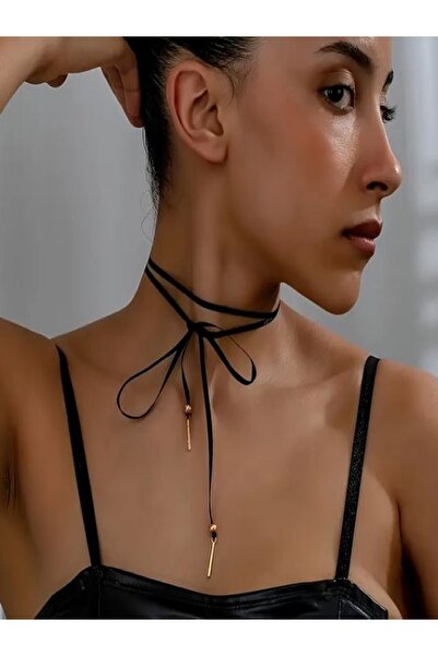 Alyas Aksesuar قلادة بسيطة من الشريط