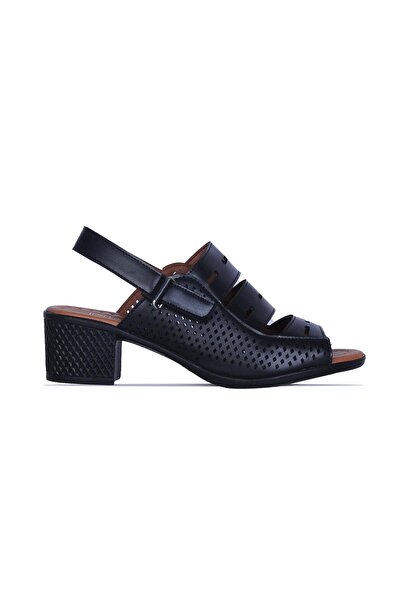 Ayakcenter Sandale cu toc pentru femei Fl2 Black 5cm