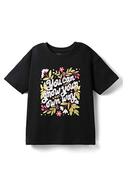 Pine kids تي شيرت باين كيدز من القطن المحبوك بأكمام نصف منسدلة على الكتف مع ط...