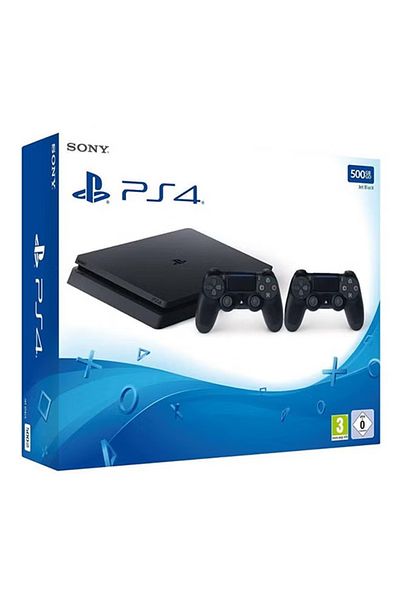 Sony PlayStation 4 Slim 500GB Console – Includes 2 DUALSHOCK 4 Controllers