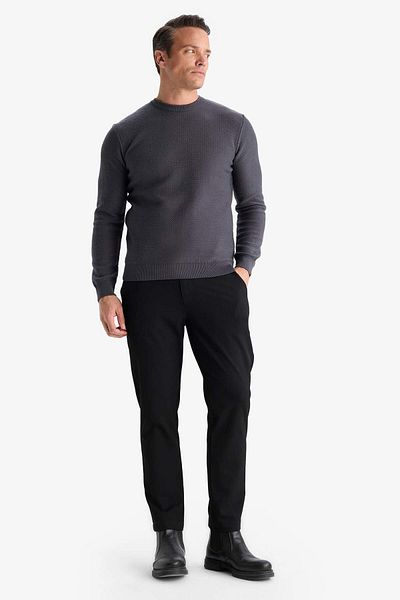DeFacto Pulover de tricotaj cu gât crew standard C9618AX25AU