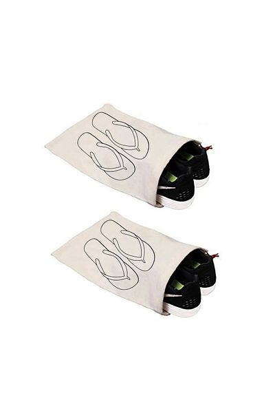 stonehill , Shoe Slipper Bag 2 Pieces 30X40 Raw Natural Cloth Fabric