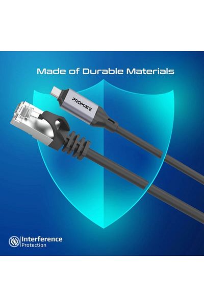 Promate High-Speed USB-C to Gigabit Ethernet Cable