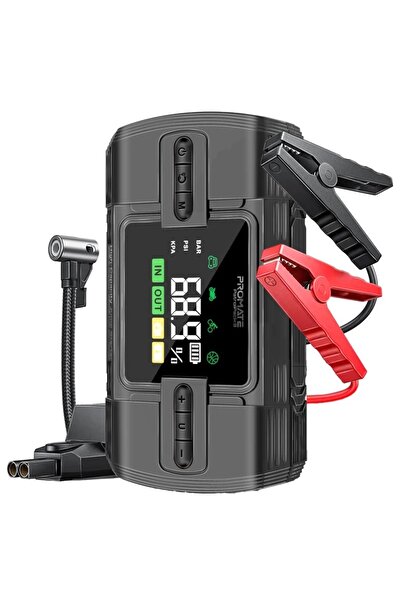 Promate ضاغط هواء عالي السعة 1200 أمبير/12 فولت 150 رطل/بوصة مربعة بقوة 12000 مللي أمبير/ساعة