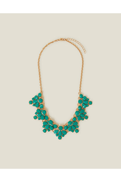 Accessorize Boncuk Nakışlı Kolye Turkuaz